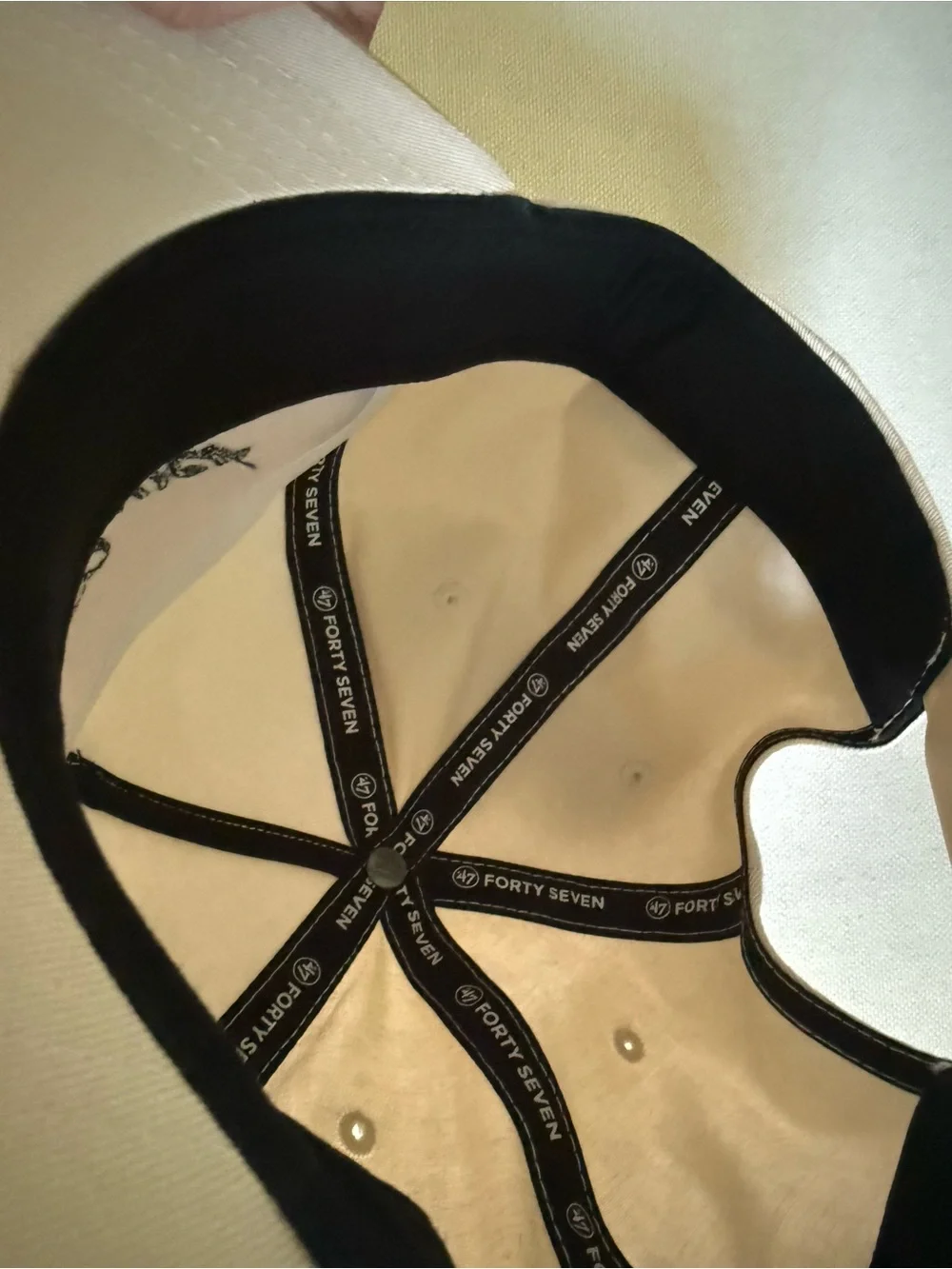 Barstool Sports 47 Baseball Cap with Black Script 'Just Cover'